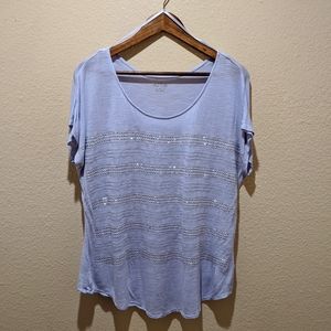 Apt 9 Periwinkle Embellished Top
